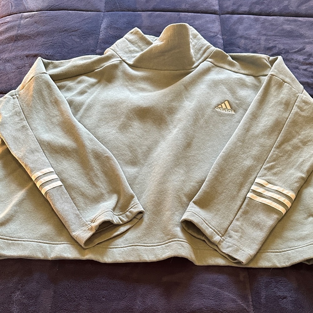 Adidas Gray Sweatshirt with White Accents